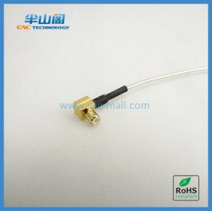 MCX right angle 047 semi-flexible RF coaxial cable assembly