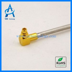 6 GHz MMCX right angle Male semi rigid Cable Assembly