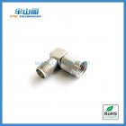 SMA male to female right angle adapter 18GHz stainless steel