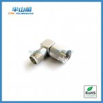 SMA male to female right angle adapter 18GHz stainless steel