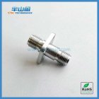 SMA female to female adapter 26.5GHz stainless steel with flange