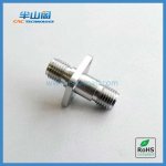 SMA female to female adapter 26.5GHz stainless steel with flange